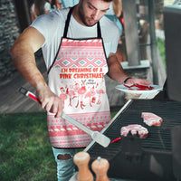 I'm Dreaming Of A Pink Christmas Flamingo Christmas Christmas Apron Xmas Holiday Patterns - Wonder Print Shop