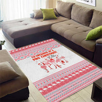 I'm Dreaming Of A Pink Christmas Flamingo Christmas Christmas Area Rug Xmas Holiday Patterns - Wonder Print Shop