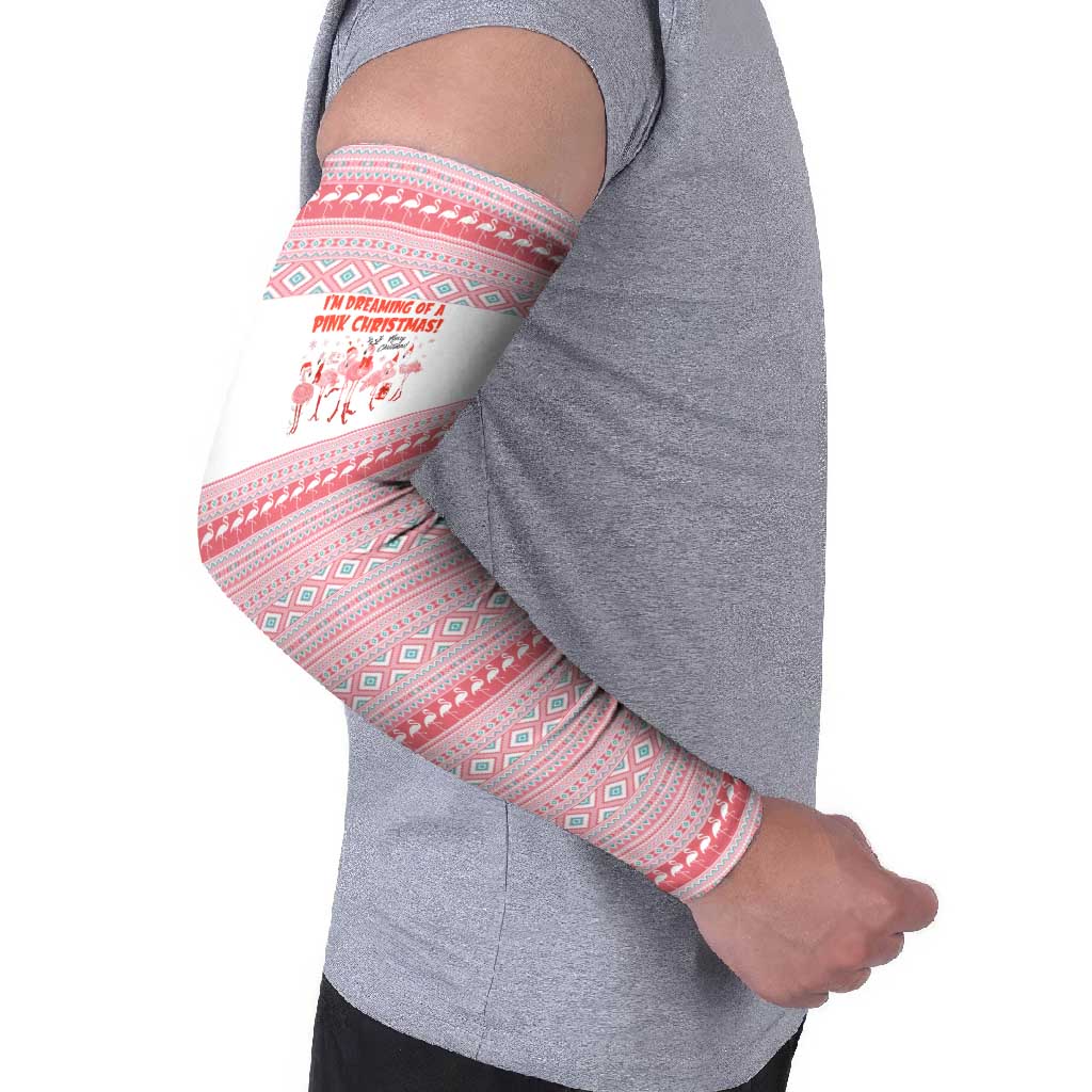 I'm Dreaming Of A Pink Christmas Flamingo Christmas Christmas Arm Sleeves Xmas Holiday Patterns - Wonder Print Shop