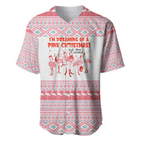 I'm Dreaming Of A Pink Christmas Flamingo Christmas Christmas Baseball Jersey Xmas Holiday Patterns - Wonder Print Shop