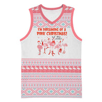 I'm Dreaming Of A Pink Christmas Flamingo Christmas Christmas Basketball Jersey Xmas Holiday Patterns - Wonder Print Shop