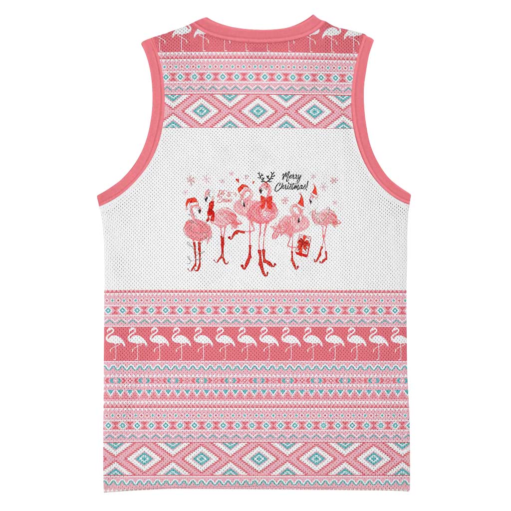 I'm Dreaming Of A Pink Christmas Flamingo Christmas Christmas Basketball Jersey Xmas Holiday Patterns - Wonder Print Shop