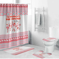 I'm Dreaming Of A Pink Christmas Flamingo Christmas Christmas Bathroom Set Xmas Holiday Patterns - undefined