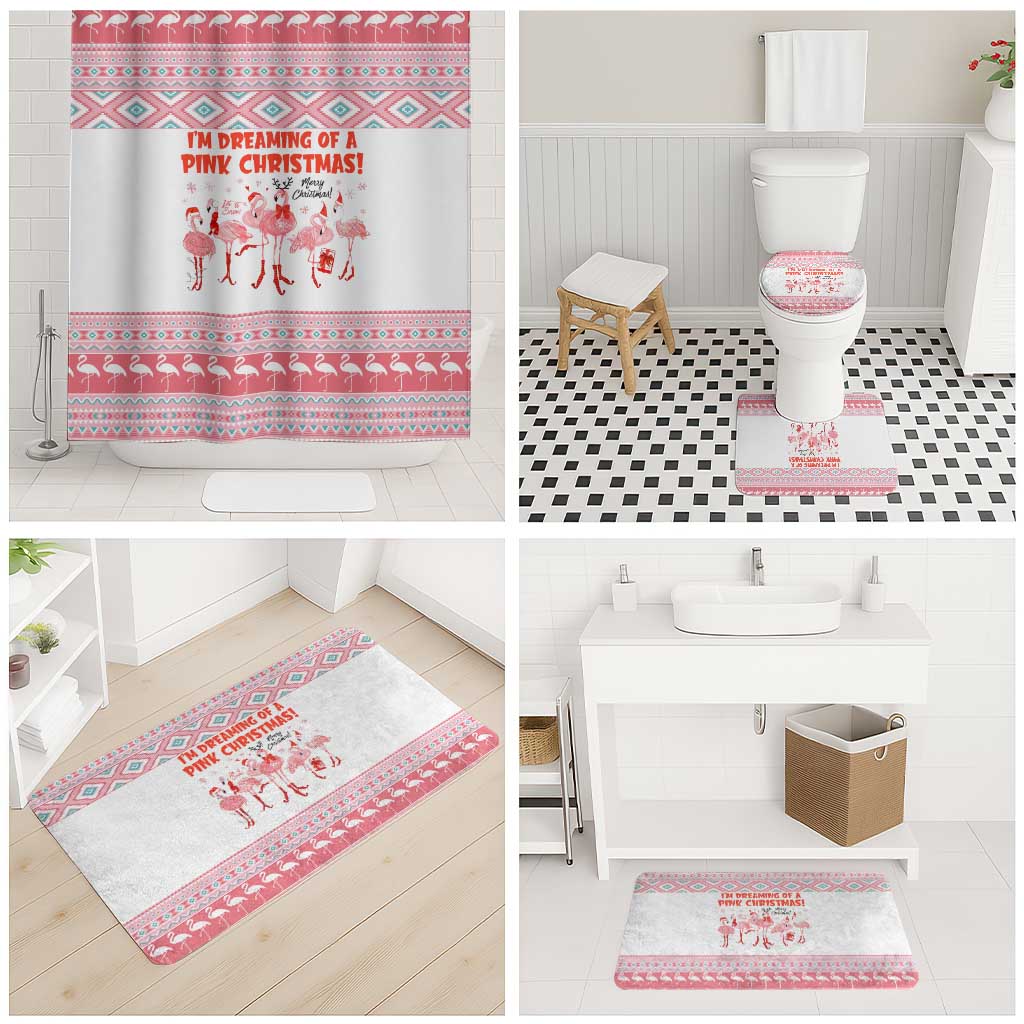 I'm Dreaming Of A Pink Christmas Flamingo Christmas Christmas Bathroom Set Xmas Holiday Patterns - undefined