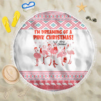 I'm Dreaming Of A Pink Christmas Flamingo Christmas Christmas Beach Blanket Xmas Holiday Patterns - Wonder Print Shop