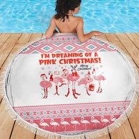 I'm Dreaming Of A Pink Christmas Flamingo Christmas Christmas Beach Blanket Xmas Holiday Patterns - Wonder Print Shop