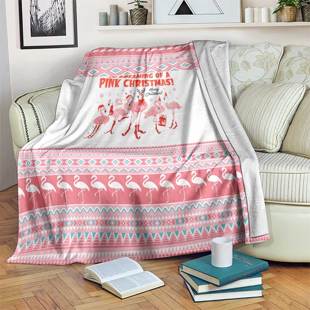 I'm Dreaming Of A Pink Christmas Flamingo Christmas Christmas Blanket Xmas Holiday Patterns - Wonder Print Shop
