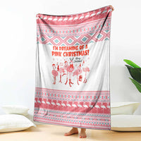 I'm Dreaming Of A Pink Christmas Flamingo Christmas Christmas Blanket Xmas Holiday Patterns - Wonder Print Shop