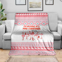 I'm Dreaming Of A Pink Christmas Flamingo Christmas Christmas Blanket Xmas Holiday Patterns - Wonder Print Shop