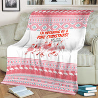 I'm Dreaming Of A Pink Christmas Flamingo Christmas Christmas Blanket Xmas Holiday Patterns - Wonder Print Shop