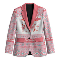 I'm Dreaming Of A Pink Christmas Flamingo Christmas Christmas Blazer Xmas Holiday Patterns - Wonder Print Shop