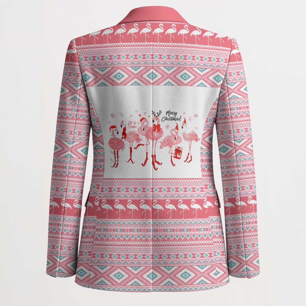 I'm Dreaming Of A Pink Christmas Flamingo Christmas Christmas Blazer Xmas Holiday Patterns - Wonder Print Shop