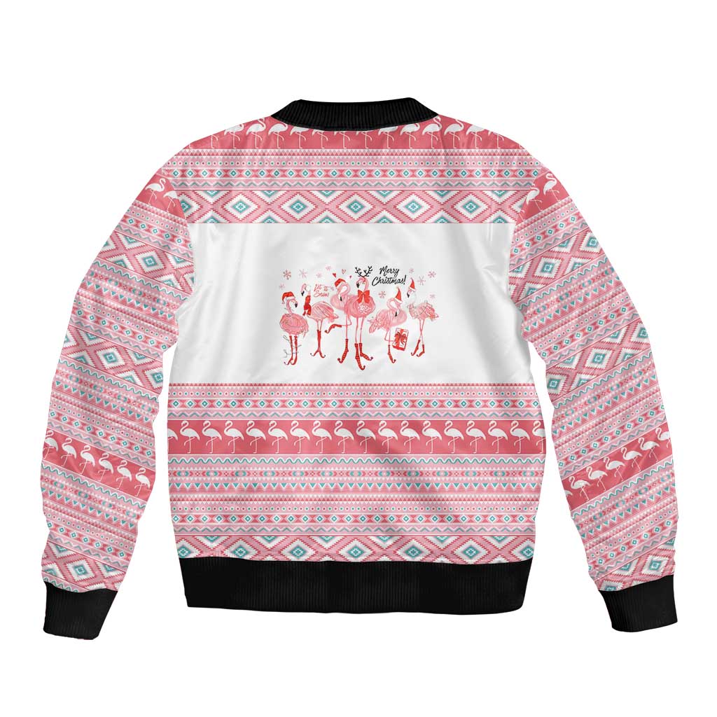 I'm Dreaming Of A Pink Christmas Flamingo Christmas Christmas Bomber Jacket Xmas Holiday Patterns - Wonder Print Shop
