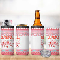I'm Dreaming Of A Pink Christmas Flamingo Christmas Christmas 4 in 1 Can Cooler Tumbler Xmas Holiday Patterns - Wonder Print Shop