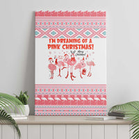 I'm Dreaming Of A Pink Christmas Flamingo Christmas Christmas Canvas Wall Art Xmas Holiday Patterns - Wonder Print Shop