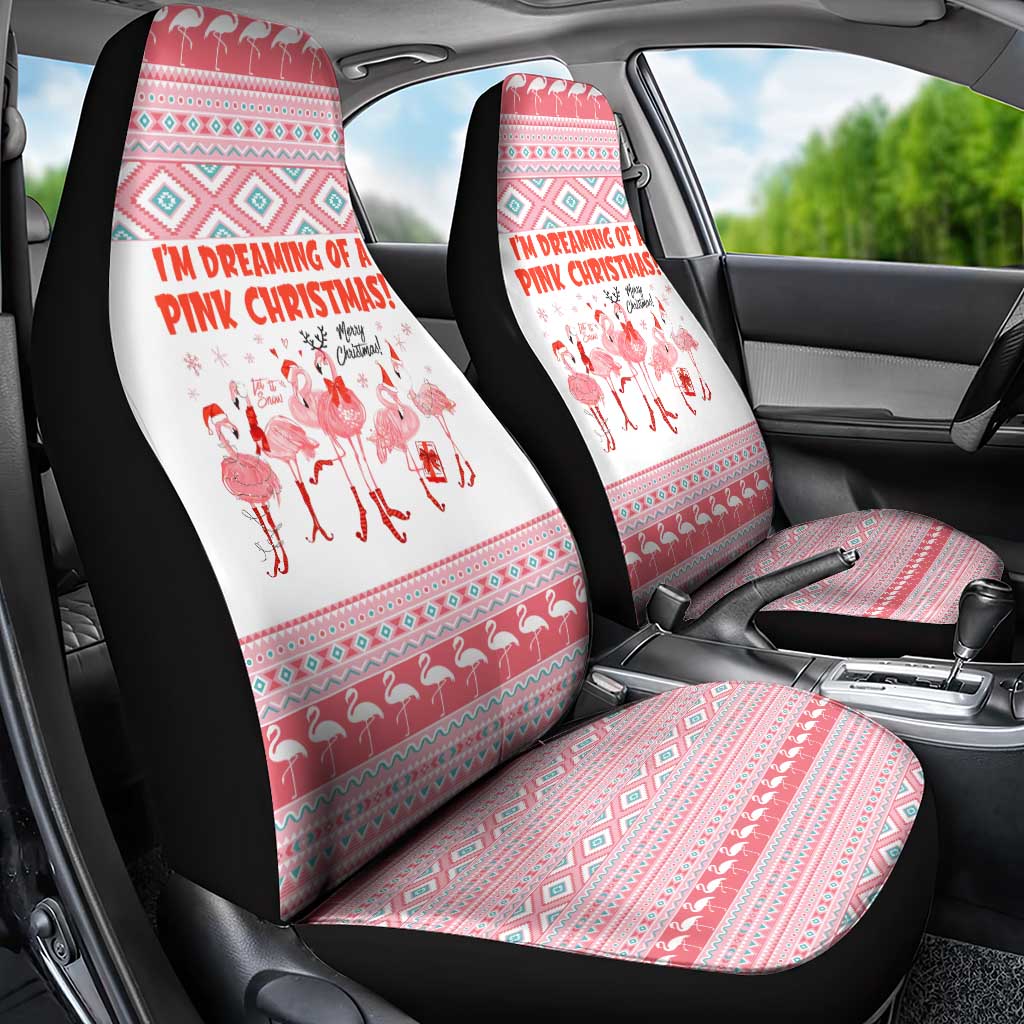 I'm Dreaming Of A Pink Christmas Flamingo Christmas Christmas Car Seat Cover Xmas Holiday Patterns - Wonder Print Shop