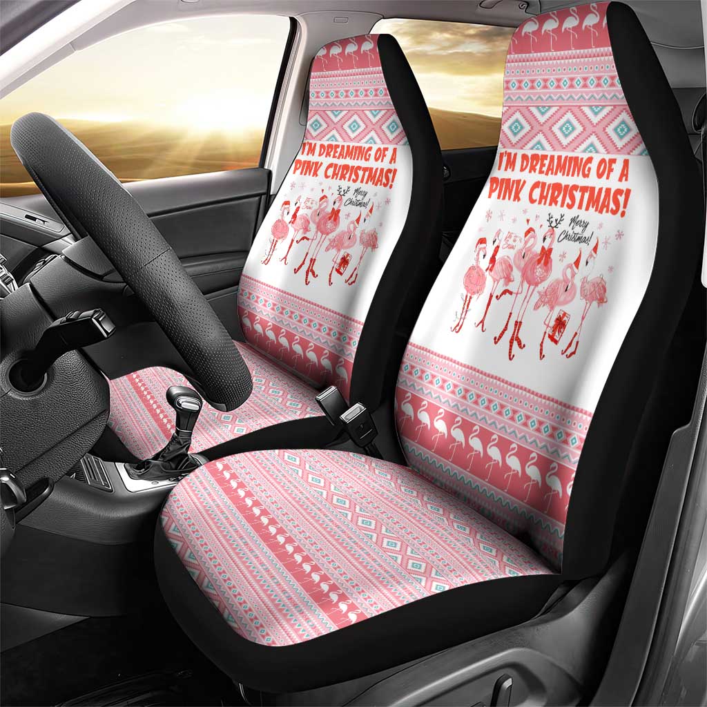 I'm Dreaming Of A Pink Christmas Flamingo Christmas Christmas Car Seat Cover Xmas Holiday Patterns - Wonder Print Shop