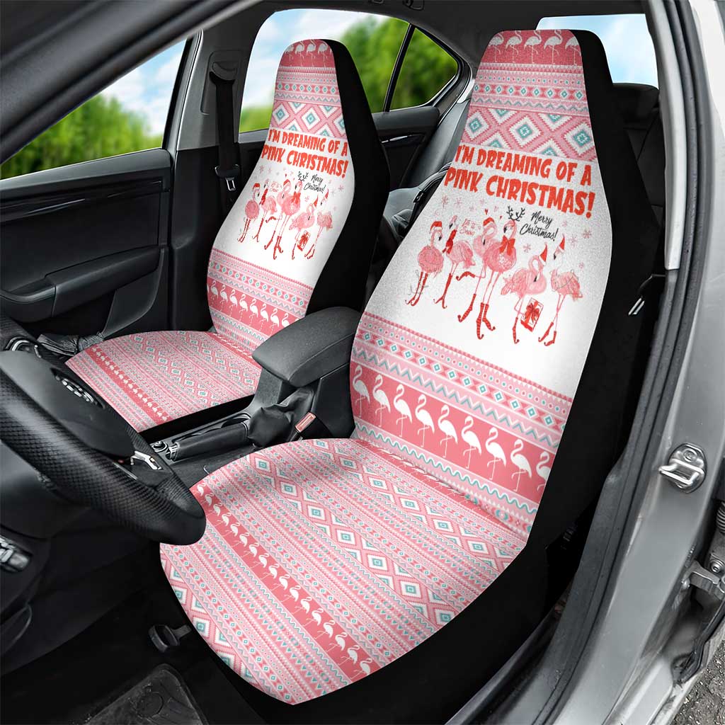 I'm Dreaming Of A Pink Christmas Flamingo Christmas Christmas Car Seat Cover Xmas Holiday Patterns - Wonder Print Shop