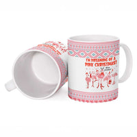 I'm Dreaming Of A Pink Christmas Flamingo Christmas Christmas Ceramic Mug Xmas Holiday Patterns - Wonder Print Shop