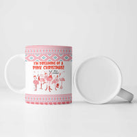 I'm Dreaming Of A Pink Christmas Flamingo Christmas Christmas Ceramic Mug Xmas Holiday Patterns - Wonder Print Shop