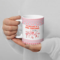 I'm Dreaming Of A Pink Christmas Flamingo Christmas Christmas Ceramic Mug Xmas Holiday Patterns - Wonder Print Shop