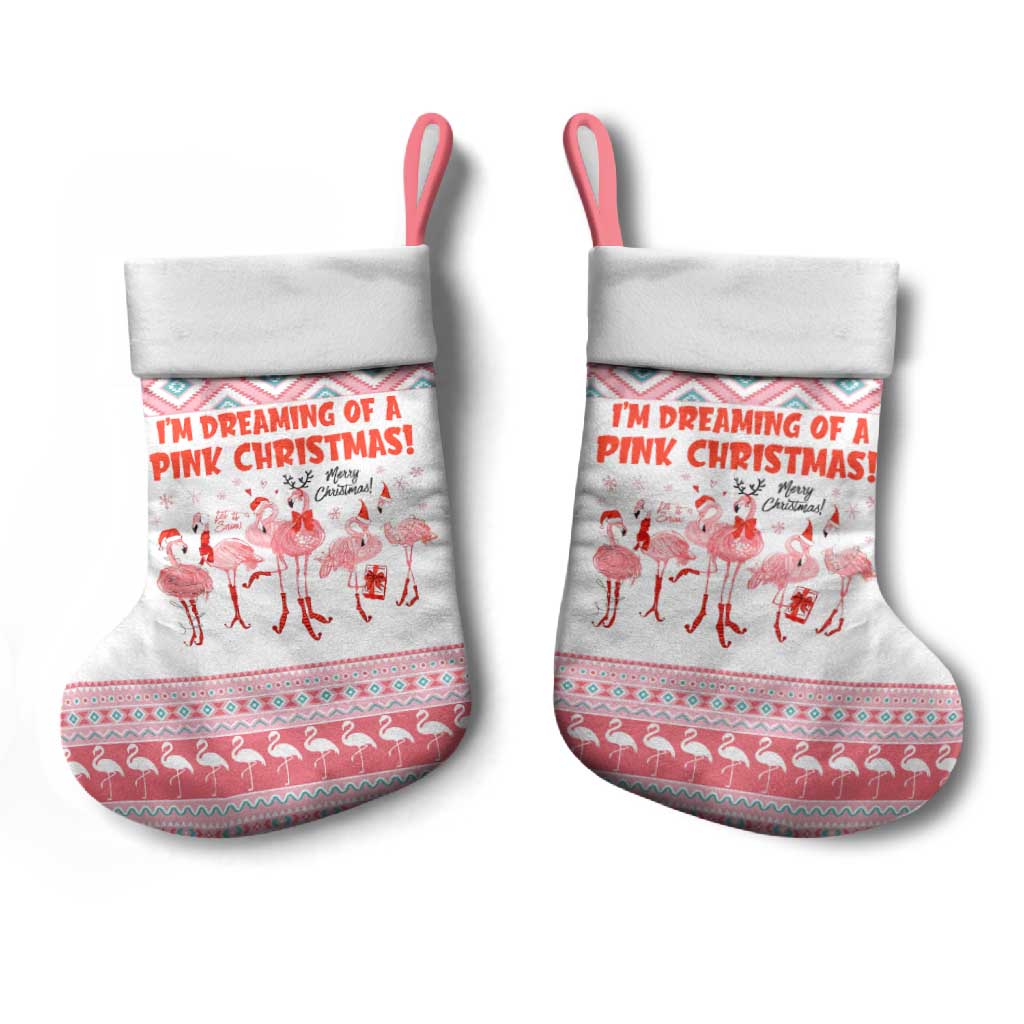 I'm Dreaming Of A Pink Christmas Flamingo Christmas Christmas Stocking Xmas Holiday Patterns - Wonder Print Shop