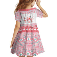 I'm Dreaming Of A Pink Christmas Flamingo Christmas Christmas Family Matching Short Sleeve Bodycon Dress and Hawaiian Shirt Xmas Holiday Patterns - Wonder Print Shop