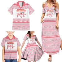 I'm Dreaming Of A Pink Christmas Flamingo Christmas Christmas Family Matching Summer Maxi Dress and Hawaiian Shirt Xmas Holiday Patterns - Wonder Print Shop