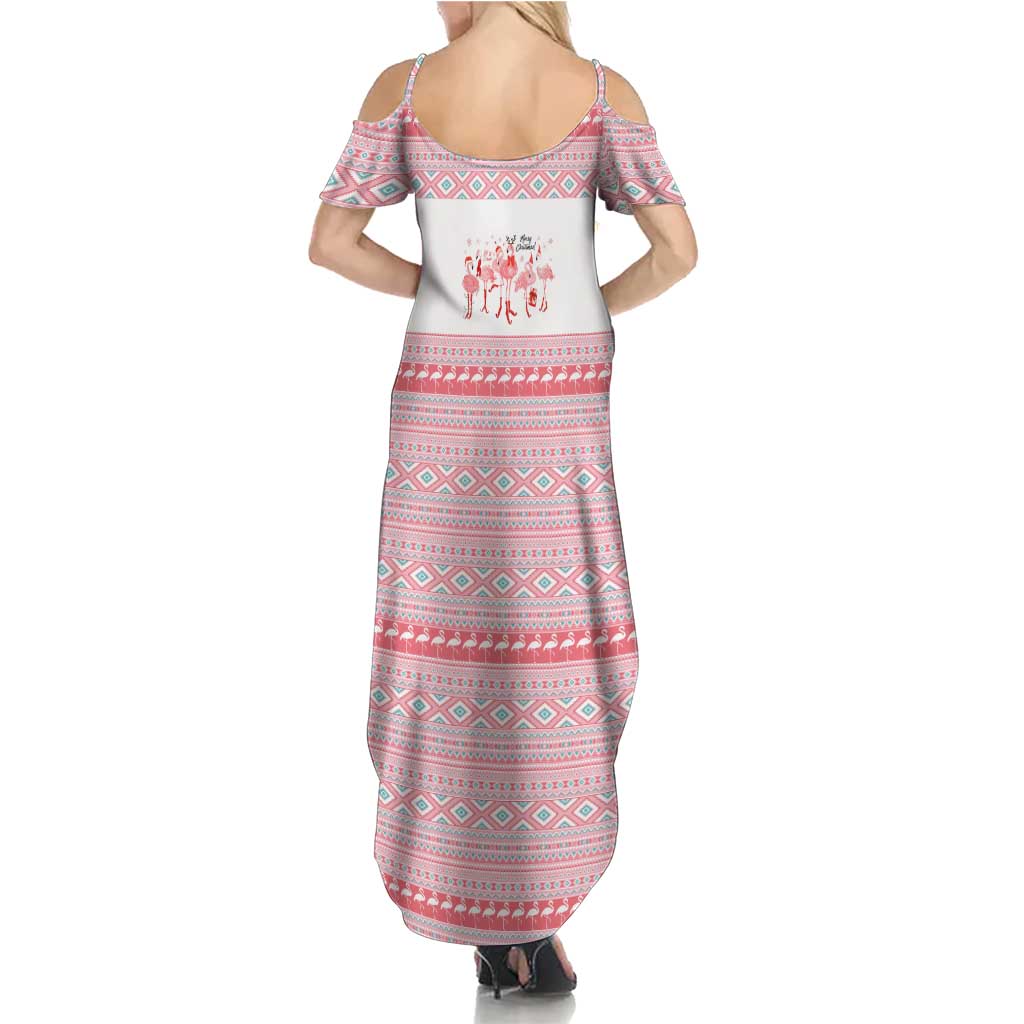 I'm Dreaming Of A Pink Christmas Flamingo Christmas Christmas Family Matching Summer Maxi Dress and Hawaiian Shirt Xmas Holiday Patterns - Wonder Print Shop