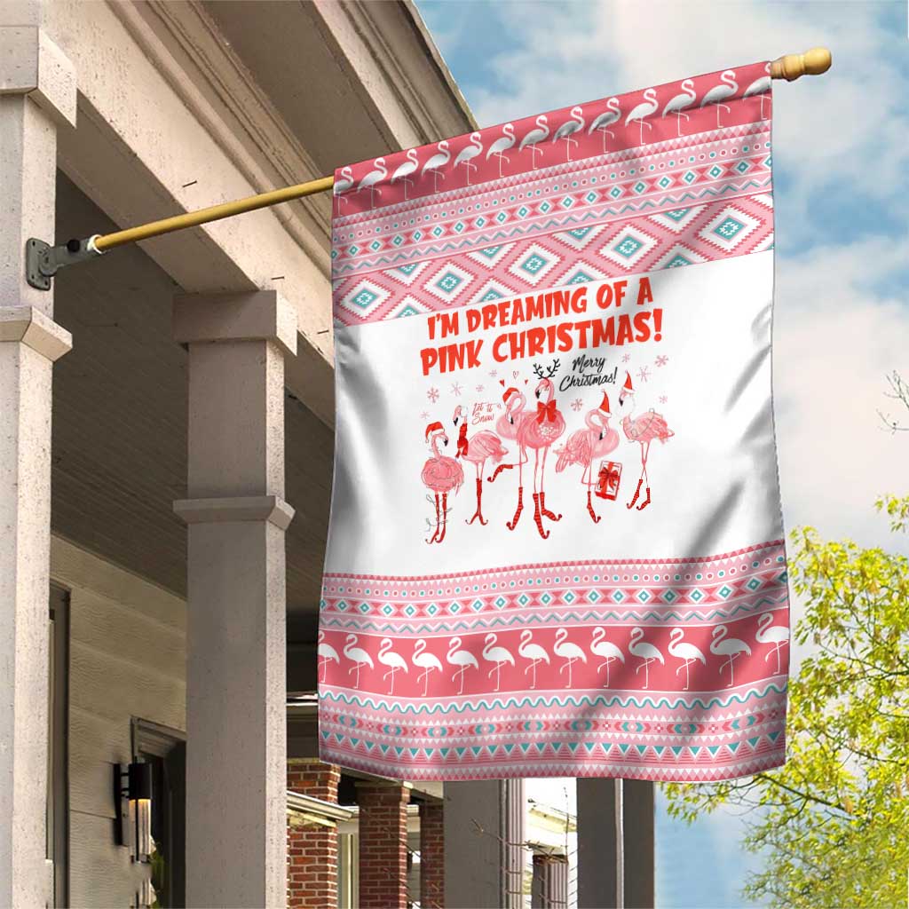 I'm Dreaming Of A Pink Christmas Flamingo Christmas Christmas Garden Flag Xmas Holiday Patterns - Wonder Print Shop
