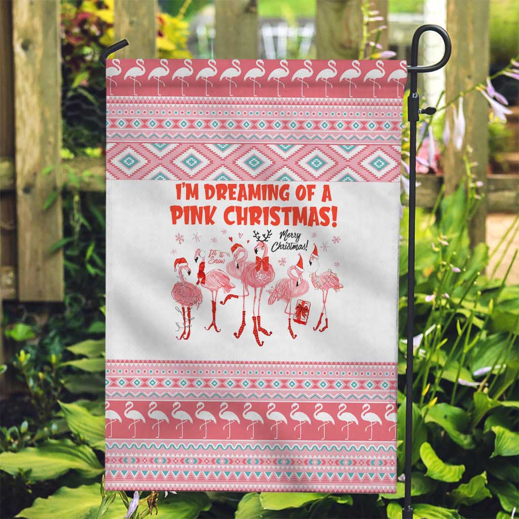 I'm Dreaming Of A Pink Christmas Flamingo Christmas Christmas Garden Flag Xmas Holiday Patterns - Wonder Print Shop