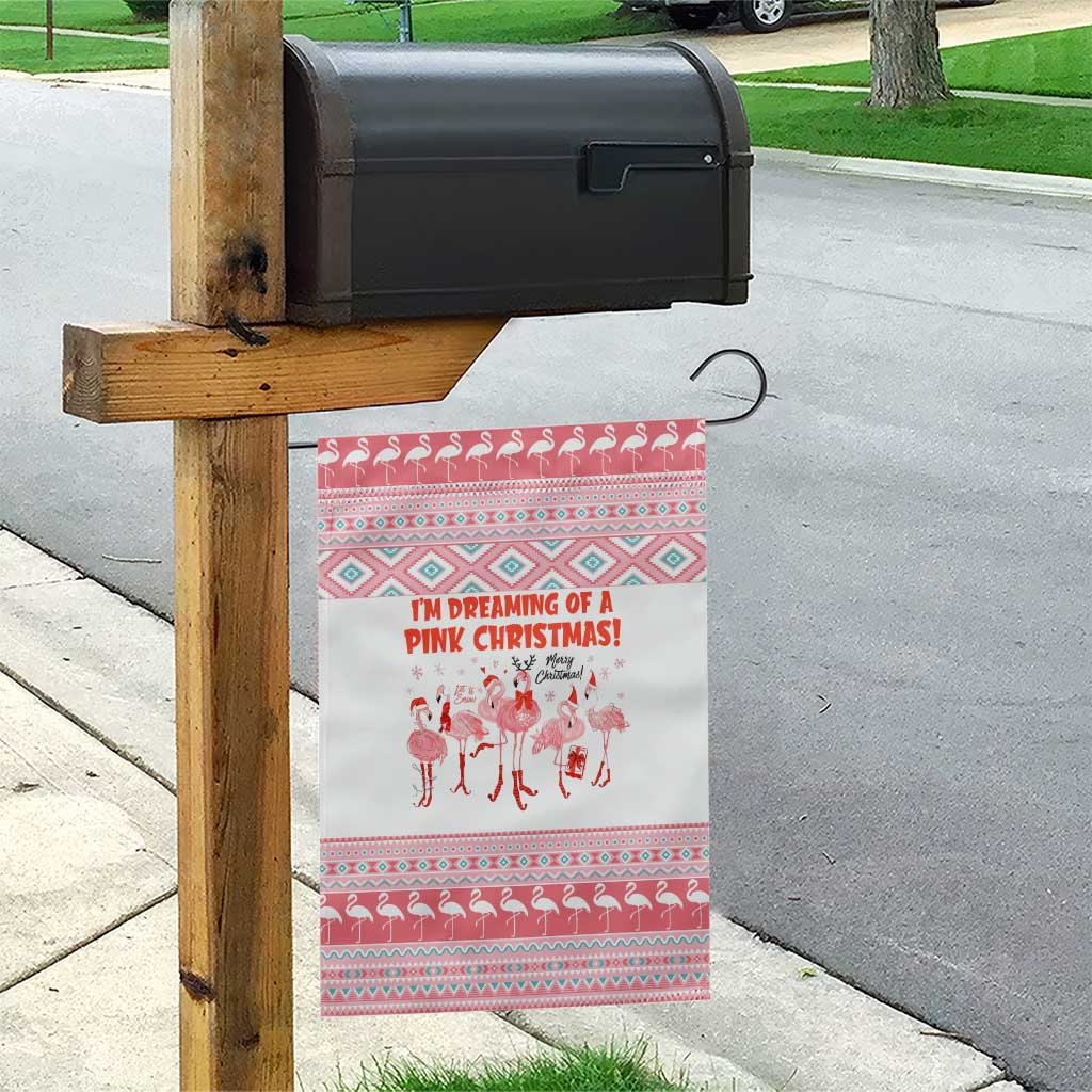 I'm Dreaming Of A Pink Christmas Flamingo Christmas Christmas Garden Flag Xmas Holiday Patterns - Wonder Print Shop