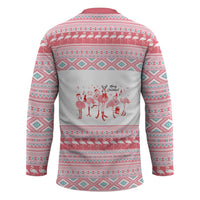 I'm Dreaming Of A Pink Christmas Flamingo Christmas Christmas Hockey Jersey Xmas Holiday Patterns - Wonder Print Shop