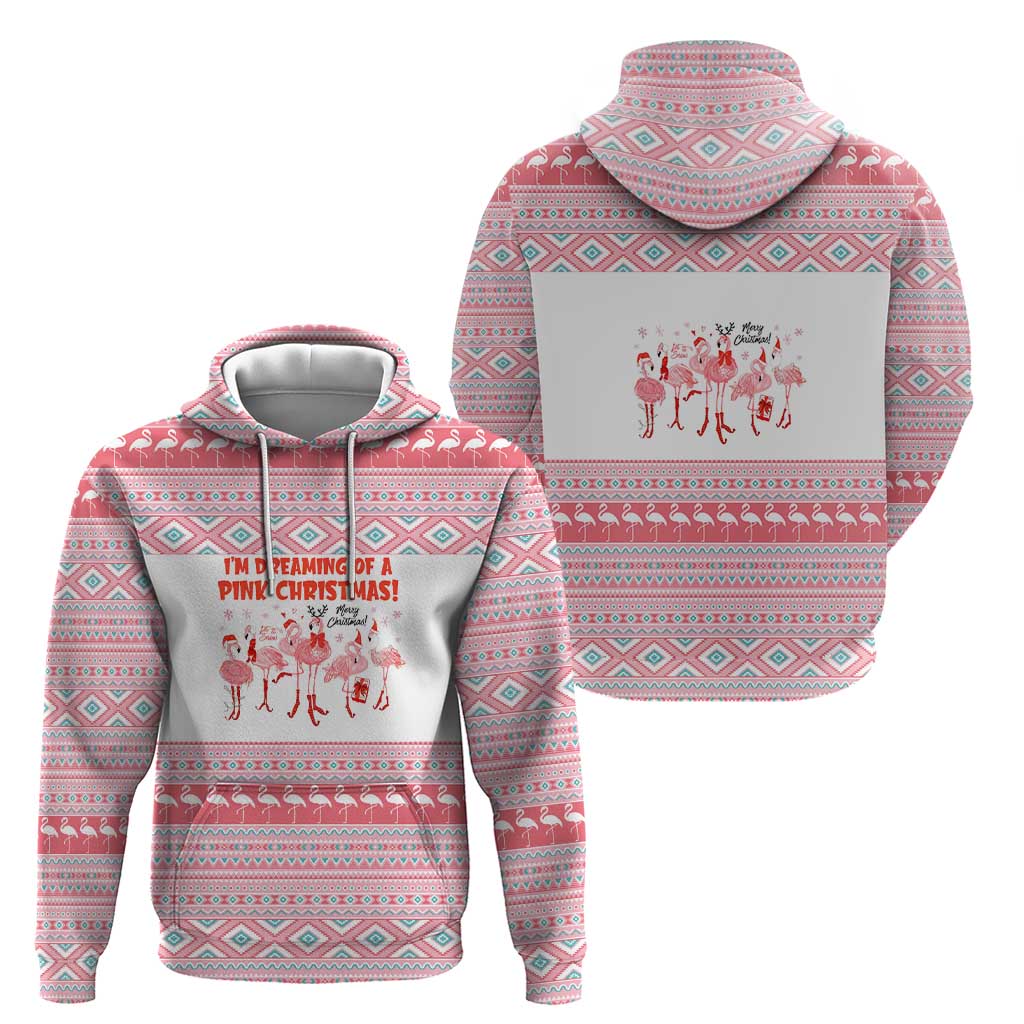I'm Dreaming Of A Pink Christmas Flamingo Christmas Christmas Hoodie Xmas Holiday Patterns - Wonder Print Shop