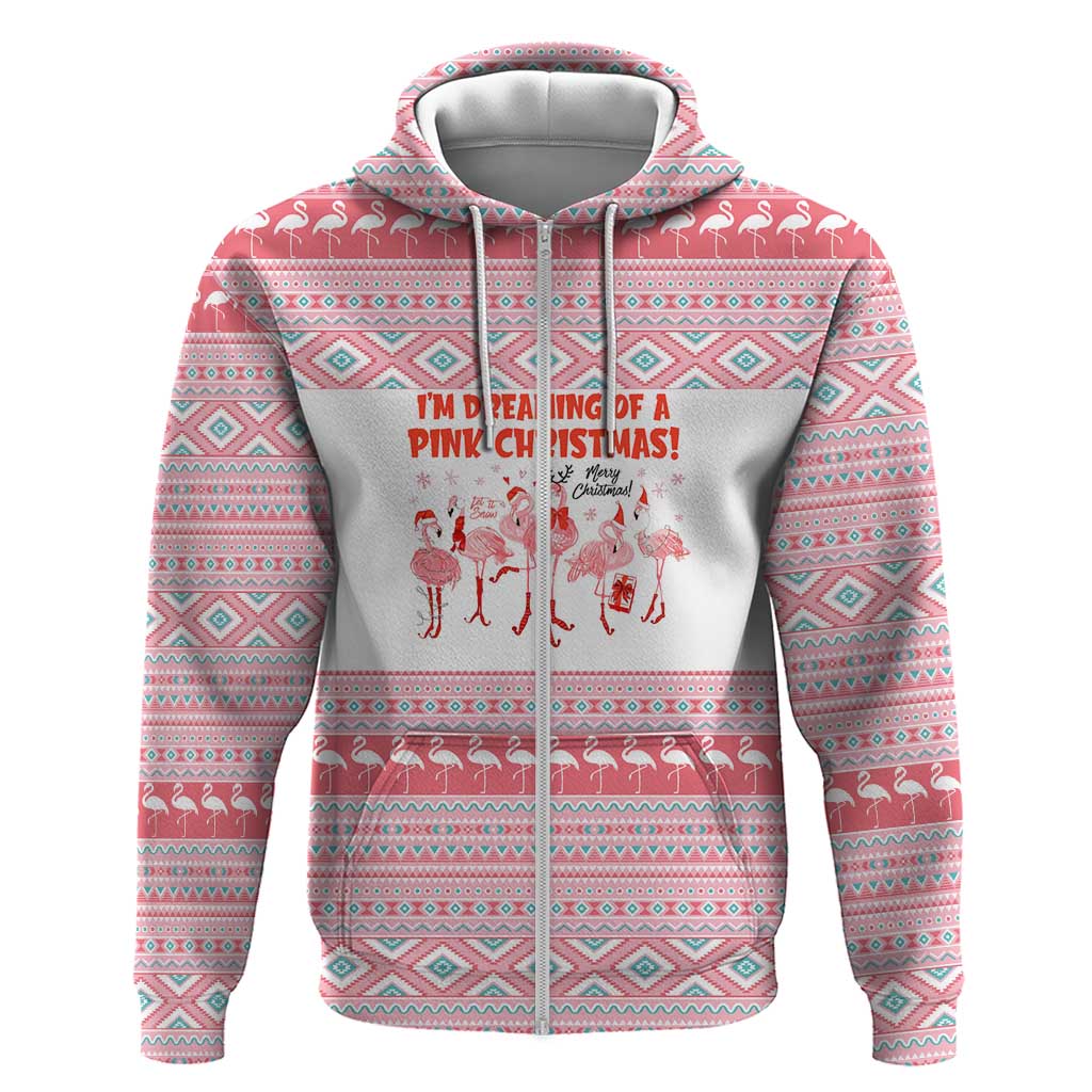I'm Dreaming Of A Pink Christmas Flamingo Christmas Christmas Hoodie Xmas Holiday Patterns - Wonder Print Shop