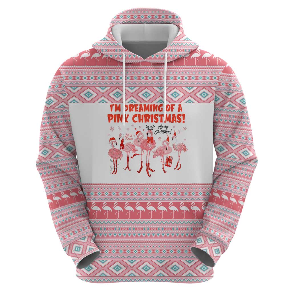 I'm Dreaming Of A Pink Christmas Flamingo Christmas Christmas Hoodie Xmas Holiday Patterns - Wonder Print Shop