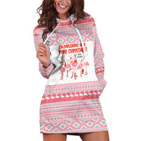 I'm Dreaming Of A Pink Christmas Flamingo Christmas Christmas Hoodie Dress Xmas Holiday Patterns - Wonder Print Shop