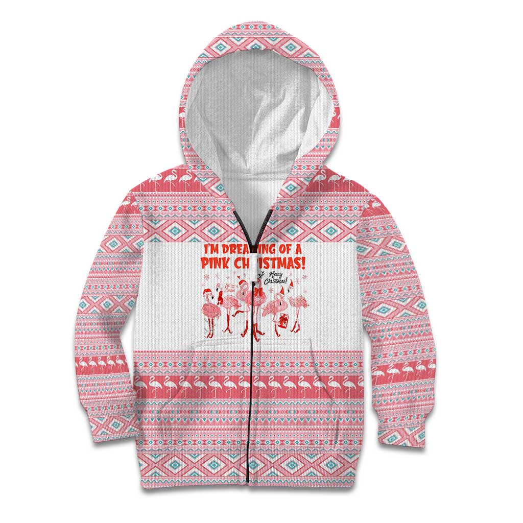 I'm Dreaming Of A Pink Christmas Flamingo Christmas Christmas Kid Hoodie Xmas Holiday Patterns - Wonder Print Shop