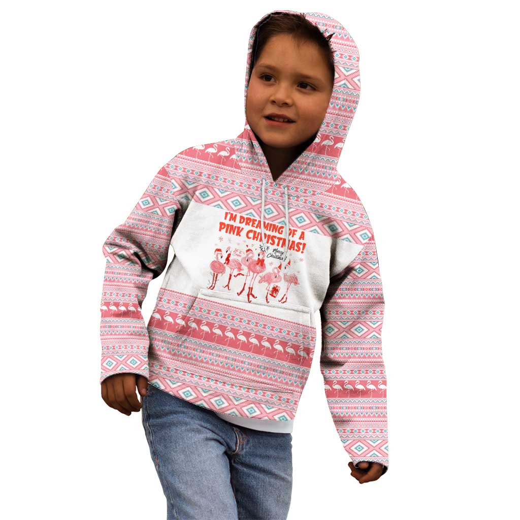 I'm Dreaming Of A Pink Christmas Flamingo Christmas Christmas Kid Hoodie Xmas Holiday Patterns - Wonder Print Shop