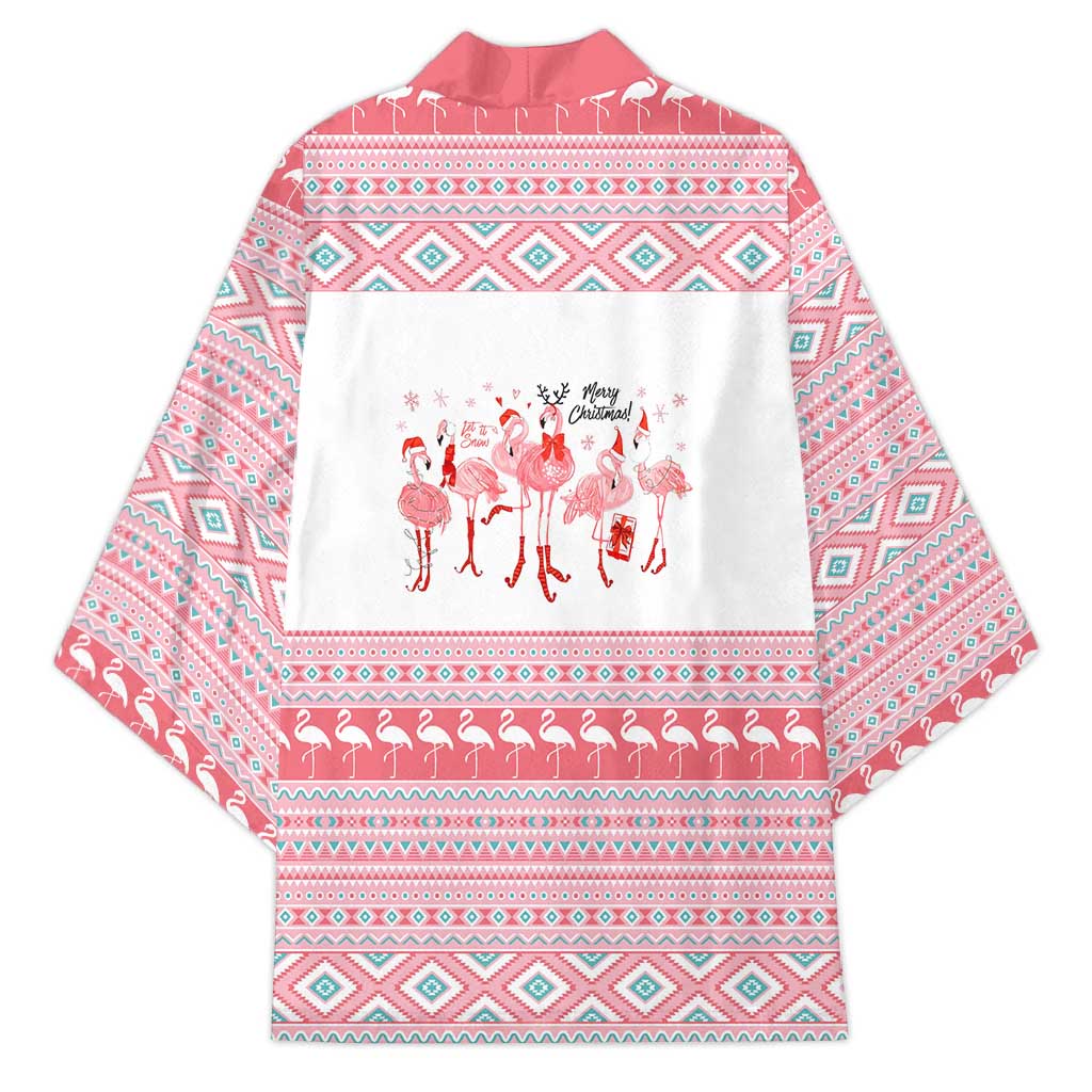 I'm Dreaming Of A Pink Christmas Flamingo Christmas Christmas Kimono Xmas Holiday Patterns - Wonder Print Shop