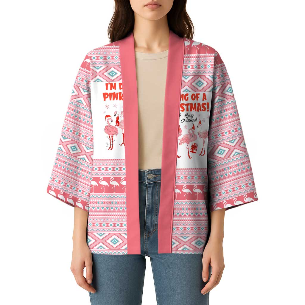 I'm Dreaming Of A Pink Christmas Flamingo Christmas Christmas Kimono Xmas Holiday Patterns - Wonder Print Shop