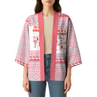 I'm Dreaming Of A Pink Christmas Flamingo Christmas Christmas Kimono Xmas Holiday Patterns - Wonder Print Shop