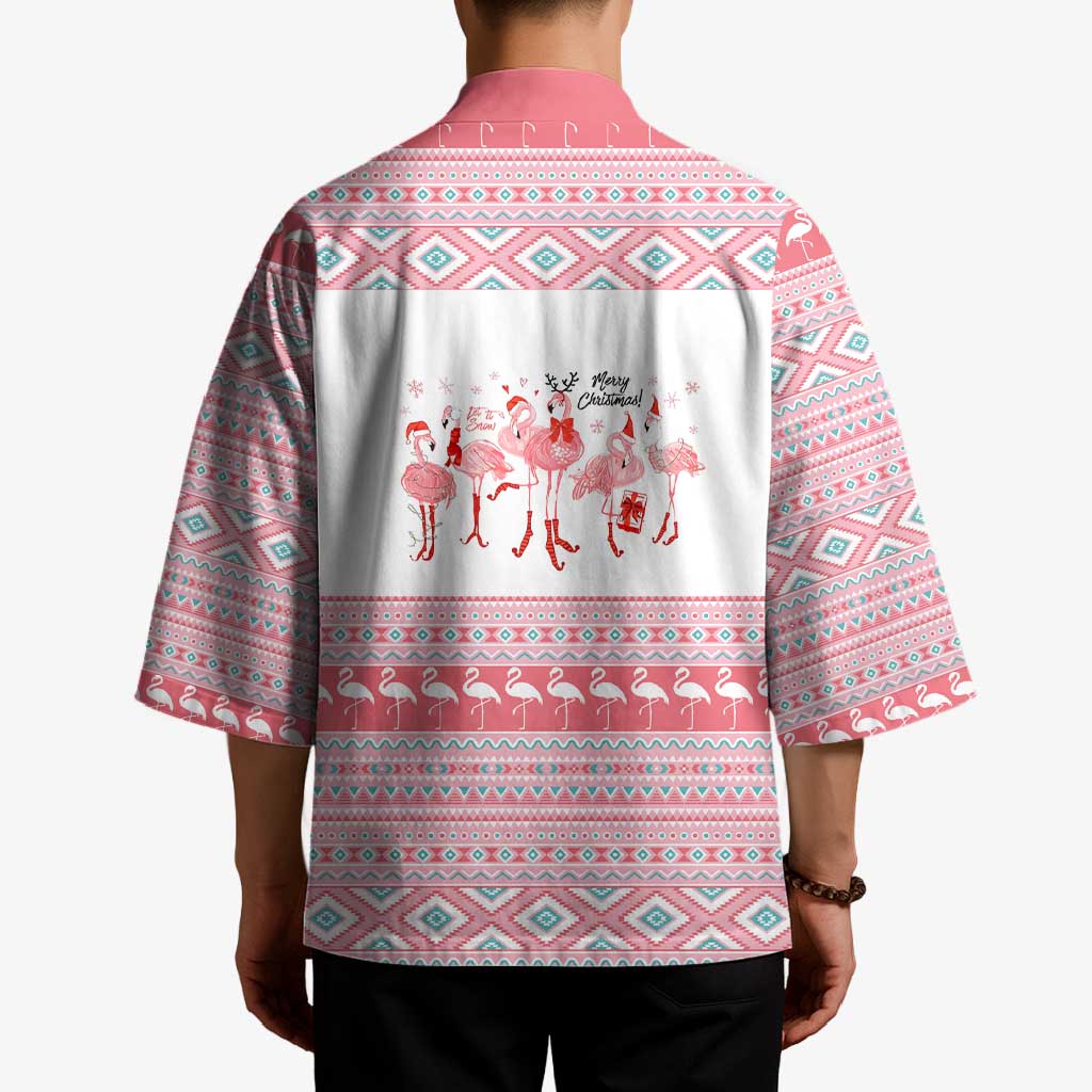 I'm Dreaming Of A Pink Christmas Flamingo Christmas Christmas Kimono Xmas Holiday Patterns - Wonder Print Shop