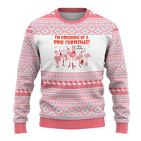 I'm Dreaming Of A Pink Christmas Flamingo Christmas Ugly Christmas Sweater Xmas Holiday Patterns - Wonder Print Shop