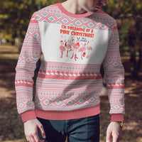 I'm Dreaming Of A Pink Christmas Flamingo Christmas Ugly Christmas Sweater Xmas Holiday Patterns - Wonder Print Shop