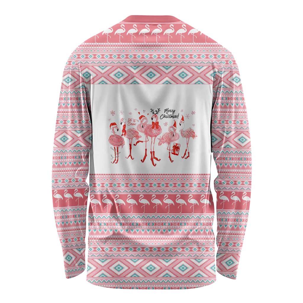 I'm Dreaming Of A Pink Christmas Flamingo Christmas Christmas Long Sleeve Shirt Xmas Holiday Patterns - Wonder Print Shop