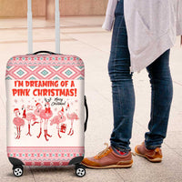 I'm Dreaming Of A Pink Christmas Flamingo Christmas Christmas Luggage Cover Xmas Holiday Patterns - Wonder Print Shop