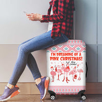 I'm Dreaming Of A Pink Christmas Flamingo Christmas Christmas Luggage Cover Xmas Holiday Patterns - Wonder Print Shop