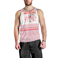 I'm Dreaming Of A Pink Christmas Flamingo Christmas Christmas Men Tank Top Xmas Holiday Patterns - Wonder Print Shop