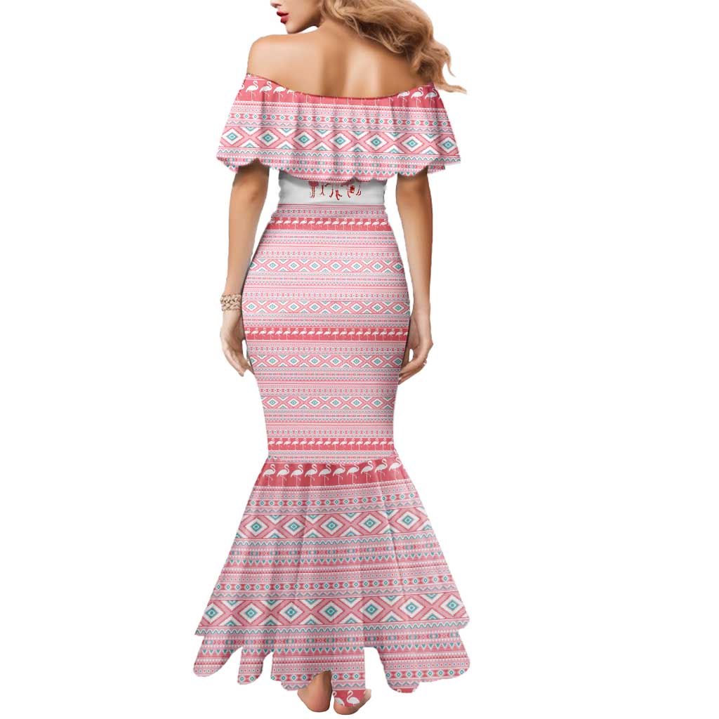 I'm Dreaming Of A Pink Christmas Flamingo Christmas Christmas Mermaid Dress Xmas Holiday Patterns - Wonder Print Shop
